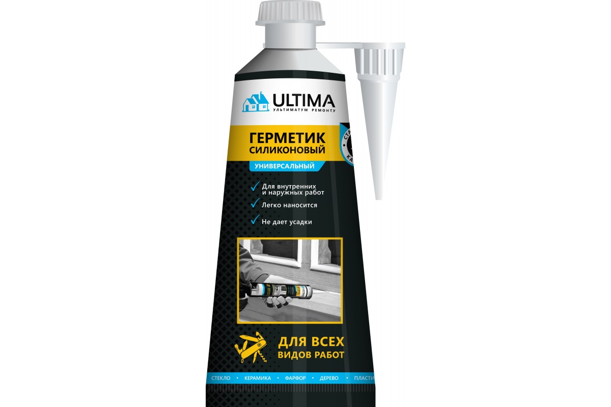 Герметик универсальный ULTIMA 80мл белый тюбик