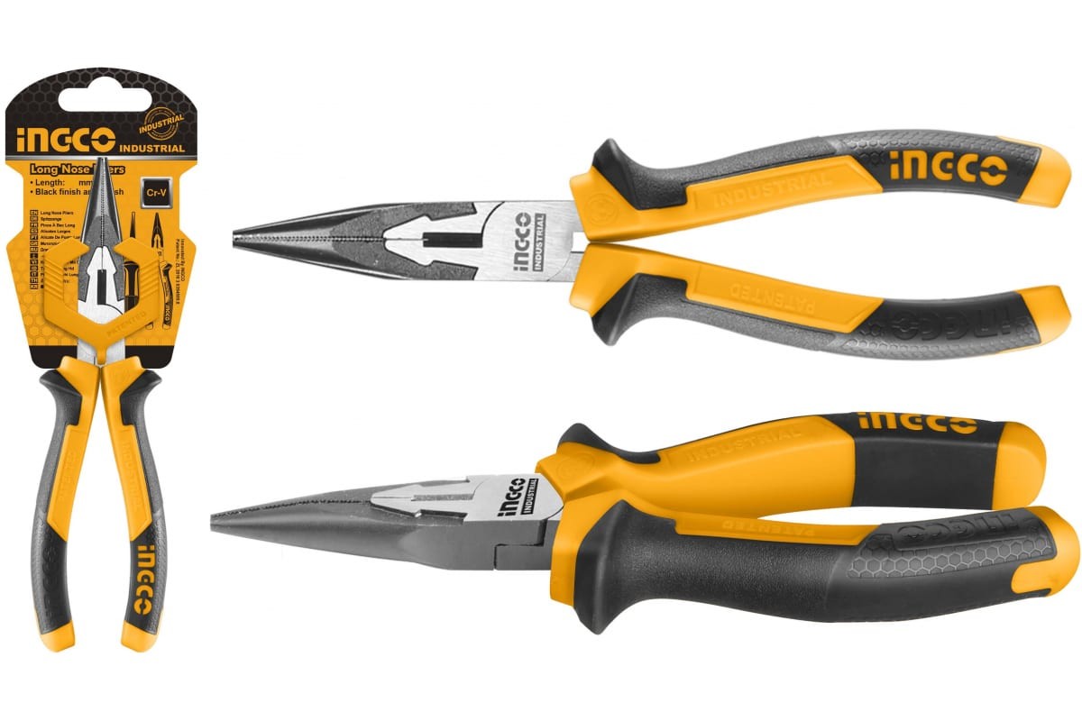 Длинногубцы прямые 160мм INGCO HLNP28168
