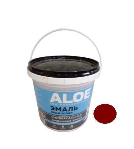 Эмаль акриловая универсальная 0,8 кг ALOE красно-коричневая