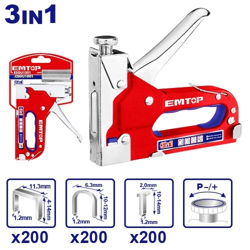 Степлер 3 в 1 EMTOP ESGU1001