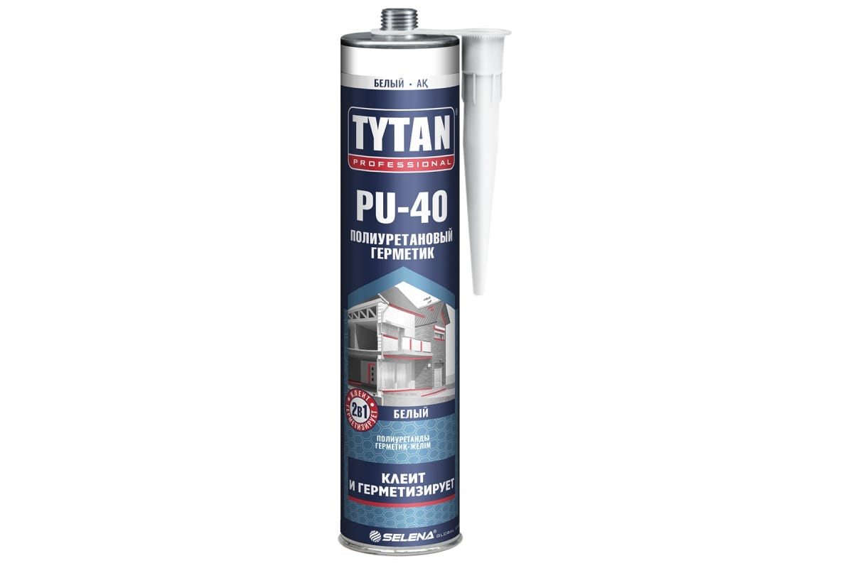 Герметик полиуретановый TITAN PU-40 310мл белый