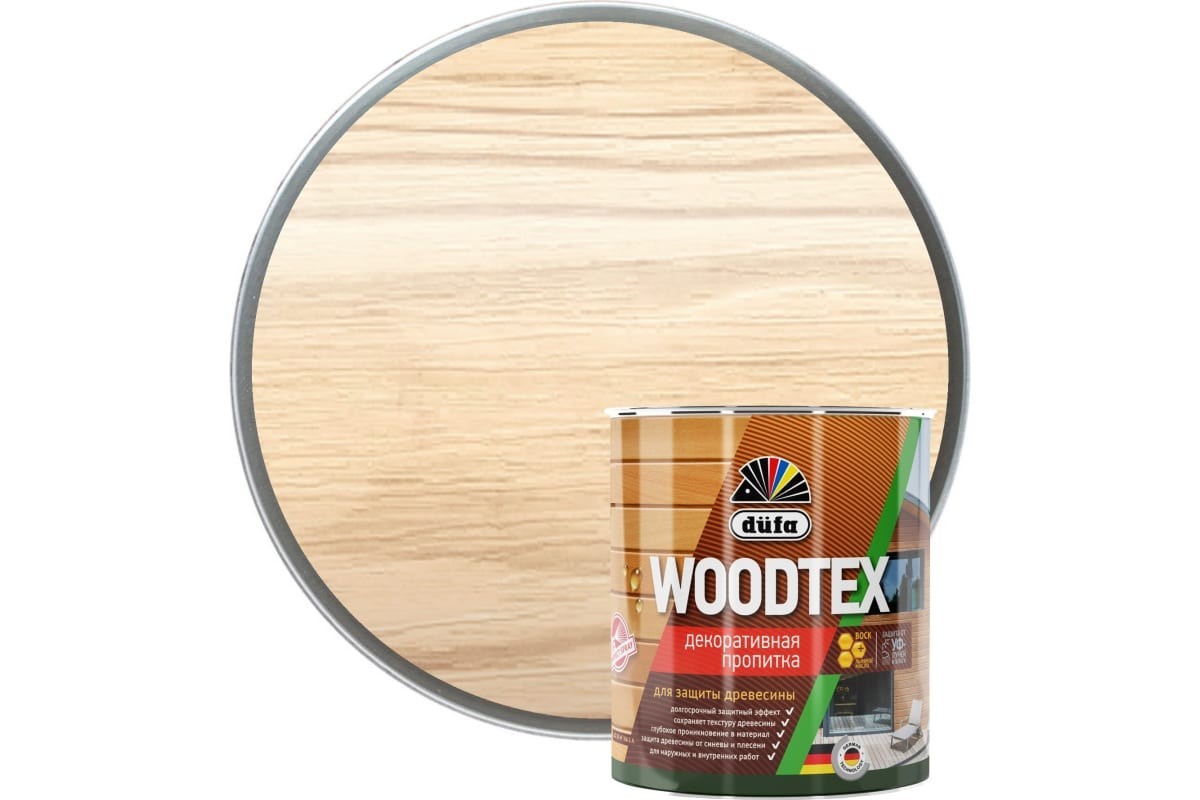 Пропитка Dufa Wood Tex бесцветная, 0.9 л