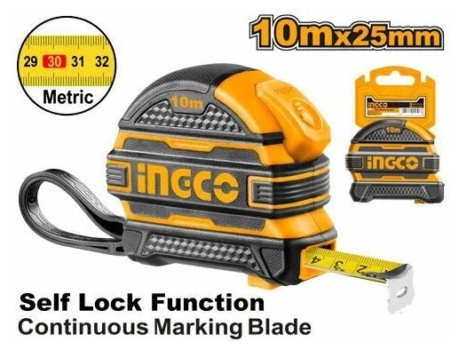 Рулетка 10м х25 мм INGCO HSMT081025-1