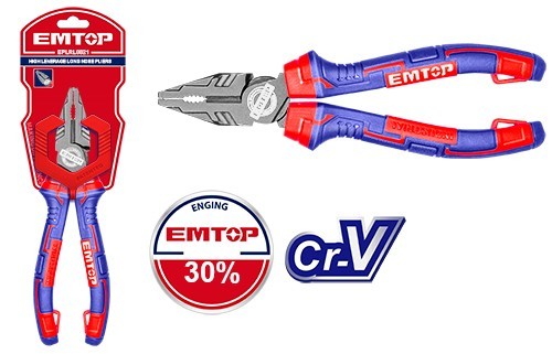 Плоскогубцы усиленные 180 мм EMTOP EPLRC0721