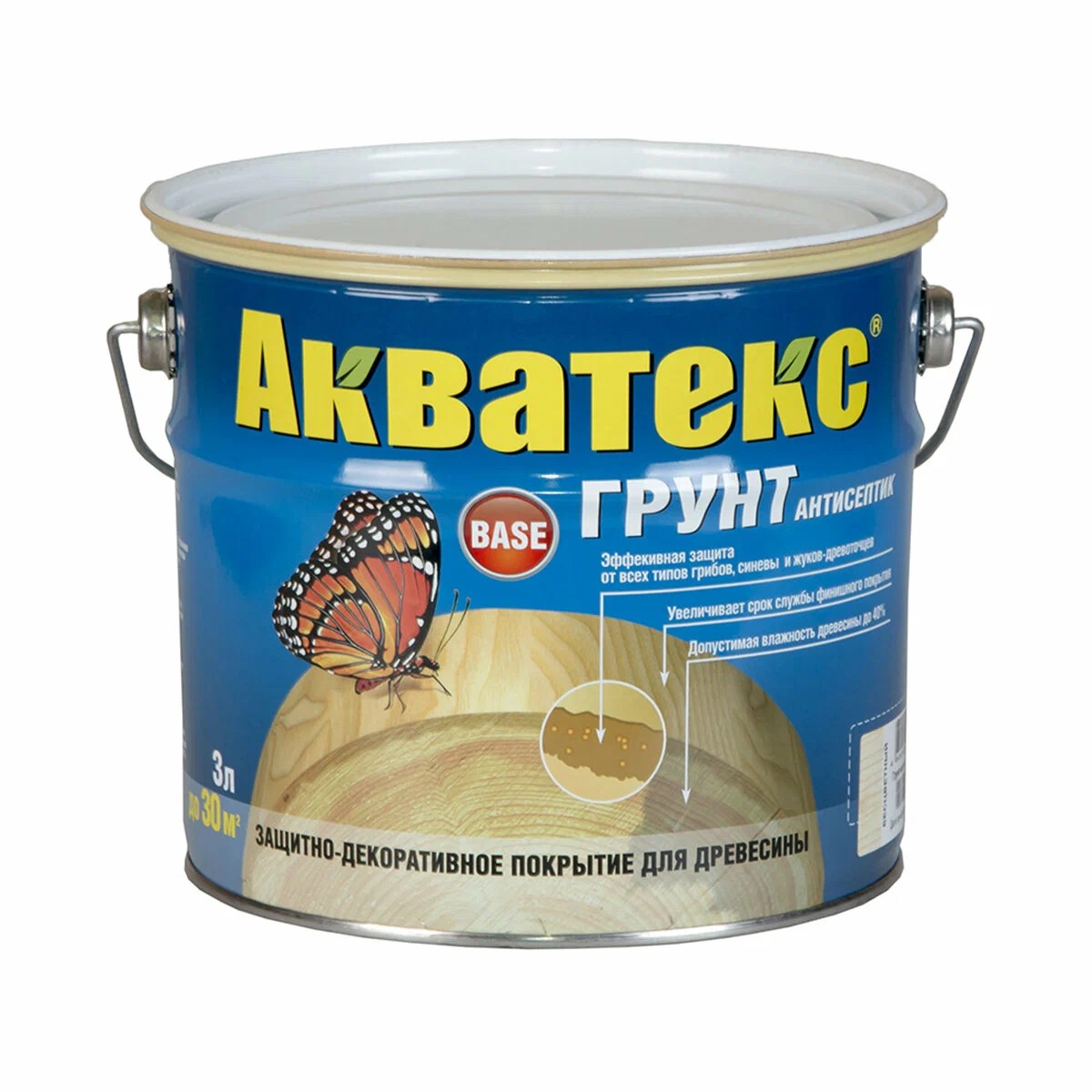 Грунт-антисептик Акватекс 2,7 л.