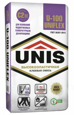 Юнис клей U-100 эластичный 25 кг купить
